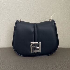 Fendi C’mon Navy Leather Crossbody Bag, NWT!